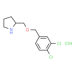 ChemSpider 2D Image | 2-{[(3,4-dichlorophenyl)methoxy]methyl}pyrrolidine hydrochloride | C12H16Cl3NO