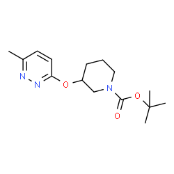 ChemSpider 2D Image | tert-Butyl 3-((6-methylpyridazin-3-yl)oxy)piperidine-1-carboxylate | C15H23N3O3
