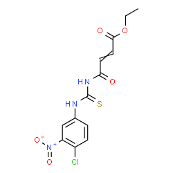 ChemSpider 2D Image | Ethyl 4-{[(4-chloro-3-nitrophenyl)carbamothioyl]amino}-4-oxo-2-butenoate | C13H12ClN3O5S