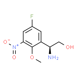 ChemSpider 2D Image | (2S)-2-Amino-2-(5-fluoro-2-methoxy-3-nitrophenyl)ethanol | C9H11FN2O4