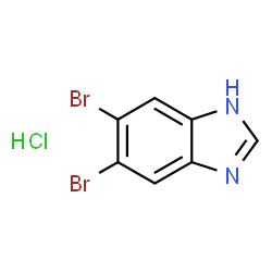 ChemSpider 2D Image | 5,6-Dibromobenzimidazole, HCl | C7H5Br2ClN2