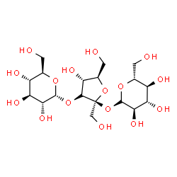 ChemSpider 2D Image | alpha-D-Glucopyranosyl-(1->3)-beta-D-psicofuranosyl beta-D-glucopyranoside | C18H32O16