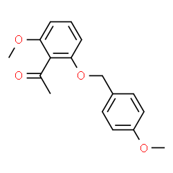 ChemSpider 2D Image | 1-{2-Methoxy-6-[(4-methoxybenzyl)oxy]phenyl}ethanone | C17H18O4