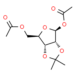 ChemSpider 2D Image | 1,5-Di-O-acetyl-2,3-O-isopropylidene-beta-D-ribofuranose | C12H18O7