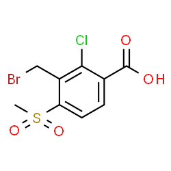 ChemSpider 2D Image | 3-(Bromomethyl)-2-chloro-4-(methylsulfonyl)benzoic acid | C9H8BrClO4S