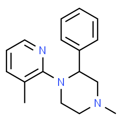 ChemSpider 2D Image | 4-Methyl-1-(3-methyl-2-pyridinyl)-2-phenylpiperazine | C17H21N3