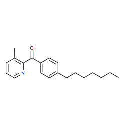 ChemSpider 2D Image | (4-Heptylphenyl)(3-methyl-2-pyridinyl)methanone | C20H25NO