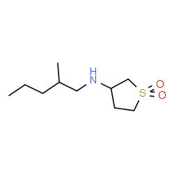 ChemSpider 2D Image | N-(2-Methylpentyl)tetrahydro-3-thiophenamine 1,1-dioxide | C10H21NO2S
