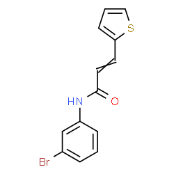 ChemSpider 2D Image | N-(3-Bromophenyl)-3-(2-thienyl)acrylamide | C13H10BrNOS