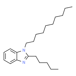 ChemSpider 2D Image | 1-Decyl-2-pentyl-1H-benzimidazole | C22H36N2