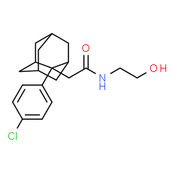 ChemSpider 2D Image | 2-[2-(4-Chlorophenyl)adamantan-2-yl]-N-(2-hydroxyethyl)acetamide | C20H26ClNO2