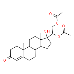 ChemSpider 2D Image | 17-Hydroxy-3-oxopregn-4-ene-20,21-diyl diacetate | C25H36O6