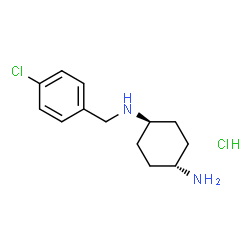 ChemSpider 2D Image | trans-N-(4-Chlorobenzyl)-1,4-cyclohexanediamine hydrochloride (1:1) | C13H20Cl2N2