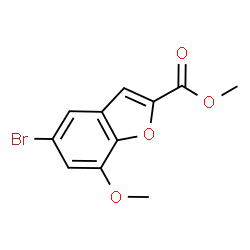 ChemSpider 2D Image | Methyl 5-bromo-7-methoxy-1-benzofuran-2-carboxylate | C11H9BrO4