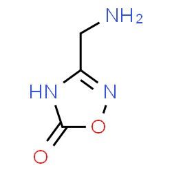 ChemSpider 2D Image | 3-(Aminomethyl)-1,2,4-oxadiazol-5(2H)-one | C3H5N3O2
