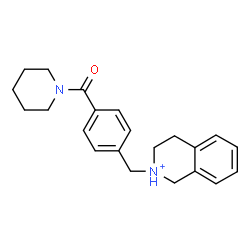 ChemSpider 2D Image | 2-[4-(1-Piperidinylcarbonyl)benzyl]-1,2,3,4-tetrahydroisoquinolinium | C22H27N2O