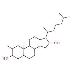 ChemSpider 2D Image | 2-Methylcholestane-3,16-diol | C28H50O2
