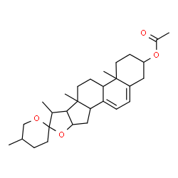 ChemSpider 2D Image | Spirosta-5,7-dien-3-yl acetate | C29H42O4