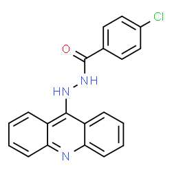 ChemSpider 2D Image | N'-(9-Acridinyl)-4-chlorobenzohydrazide | C20H14ClN3O