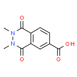 ChemSpider 2D Image | 2,3-Dimethyl-1,4-dioxo-1,2,3,4-tetrahydro-6-phthalazinecarboxylic acid | C11H10N2O4