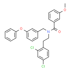 ChemSpider 2D Image | N-[2-(2,4-Dichlorophenyl)ethyl]-3-methoxy-N-(3-phenoxybenzyl)benzamide | C29H25Cl2NO3