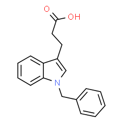 ChemSpider 2D Image | 3-(1-benzylindol-3-yl)propanoic acid | C18H17NO2