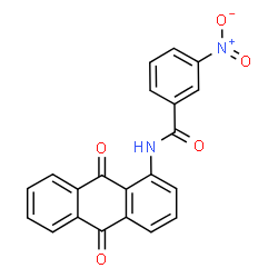 ChemSpider 2D Image | N-(9,10-Dioxo-9,10-dihydro-1-anthracenyl)-3-nitrobenzamide | C21H12N2O5