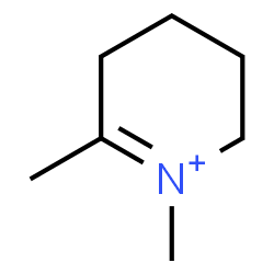ChemSpider 2D Image | 1,6-Dimethyl-2,3,4,5-tetrahydropyridinium | C7H14N