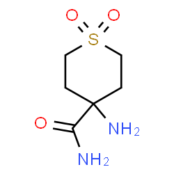 ChemSpider 2D Image | 4-Aminotetrahydro-2H-thiopyran-4-carboxamide 1,1-dioxide | C6H12N2O3S