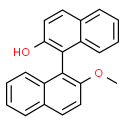 ChemSpider 2D Image | 2'-Methoxy-1,1'-binaphthalen-2-ol | C21H16O2