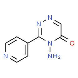 ChemSpider 2D Image | 4-Amino-3-(4-pyridinyl)-1,2,4-triazin-5(4H)-one | C8H7N5O