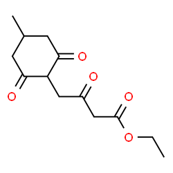 ChemSpider 2D Image | Ethyl 4-(4-methyl-2,6-dioxocyclohexyl)-3-oxobutanoate | C13H18O5