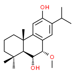 ChemSpider 2D Image | (6alpha,7alpha)-7-Methoxyabieta-8,11,13-triene-6,12-diol | C21H32O3