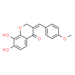 ChemSpider 2D Image | (3Z)-7,8-Dihydroxy-3-(4-methoxybenzylidene)-2,3-dihydro-4H-chromen-4-one | C17H14O5