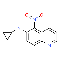 ChemSpider 2D Image | N-Cyclopropyl-5-nitro-6-quinolinamine | C12H11N3O2