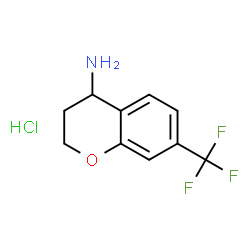 ChemSpider 2D Image | 7-(trifluoromethyl)chroman-4-amine hydrochloride | C10H11ClF3NO