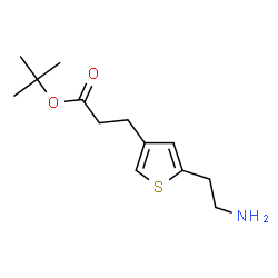 ChemSpider 2D Image | TERT-BUTYL 3-[5-(2-AMINOETHYL)THIOPHEN-3-YL]PROPANOATE | C13H21NO2S