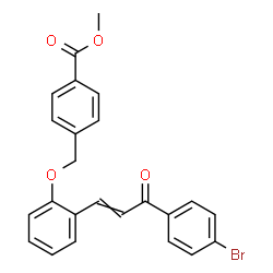 ChemSpider 2D Image | Methyl 4-({2-[3-(4-bromophenyl)-3-oxo-1-propen-1-yl]phenoxy}methyl)benzoate | C24H19BrO4