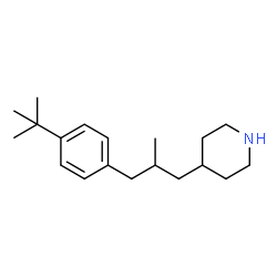 ChemSpider 2D Image | 4-{2-Methyl-3-[4-(2-methyl-2-propanyl)phenyl]propyl}piperidine | C19H31N
