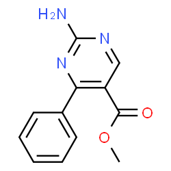 ChemSpider 2D Image | Methyl 2-amino-4-phenyl-5-pyrimidinecarboxylate | C12H11N3O2