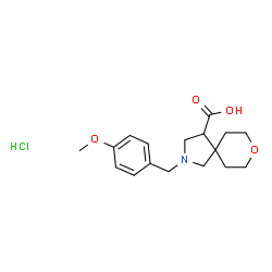 ChemSpider 2D Image | 2-[(4-methoxyphenyl)methyl]-8-oxa-2-azaspiro[4.5]decane-4-carboxylic acid hydrochloride | C17H24ClNO4