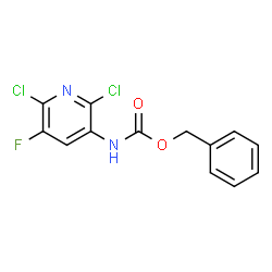 ChemSpider 2D Image | Benzyl (2,6-dichloro-5-fluoro-3-pyridinyl)carbamate | C13H9Cl2FN2O2