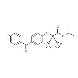 ChemSpider 2D Image | FENOFIBRATE-D6 | C20H15D6ClO4