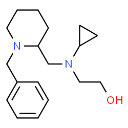 ChemSpider 2D Image | 2-{[(1-Benzyl-2-piperidinyl)methyl](cyclopropyl)amino}ethanol | C18H28N2O