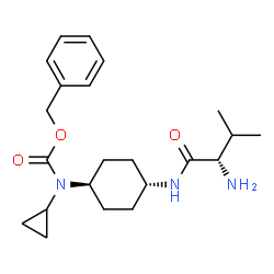 ChemSpider 2D Image | Benzyl cyclopropyl[trans-4-(L-valylamino)cyclohexyl]carbamate | C22H33N3O3
