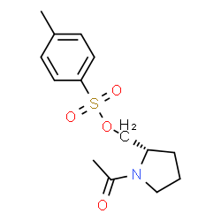 ChemSpider 2D Image | (S)-(1-Acetylpyrrolidin-2-yl)methyl 4-methylbenzenesulfonate | C14H19NO4S