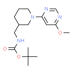 ChemSpider 2D Image | TERT-BUTYL N-{[1-(6-METHOXYPYRIMIDIN-4-YL)PIPERIDIN-3-YL]METHYL}CARBAMATE | C16H26N4O3