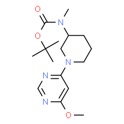 ChemSpider 2D Image | TERT-BUTYL N-[1-(6-METHOXYPYRIMIDIN-4-YL)PIPERIDIN-3-YL]-N-METHYLCARBAMATE | C16H26N4O3