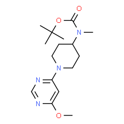 ChemSpider 2D Image | TERT-BUTYL N-[1-(6-METHOXYPYRIMIDIN-4-YL)PIPERIDIN-4-YL]-N-METHYLCARBAMATE | C16H26N4O3