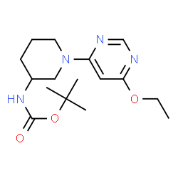 ChemSpider 2D Image | tert-Butyl (1-(6-ethoxypyrimidin-4-yl)piperidin-3-yl)carbamate | C16H26N4O3